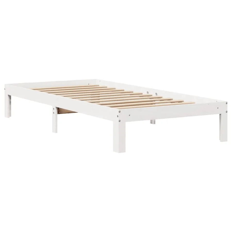 Cadre de lit avec tiroirs sans matelas blanc 75x190 cm - 5