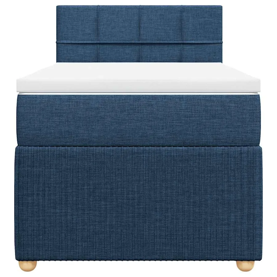 Sommier à lattes de lit avec matelas Bleu 80x200 cm Tissu - 4