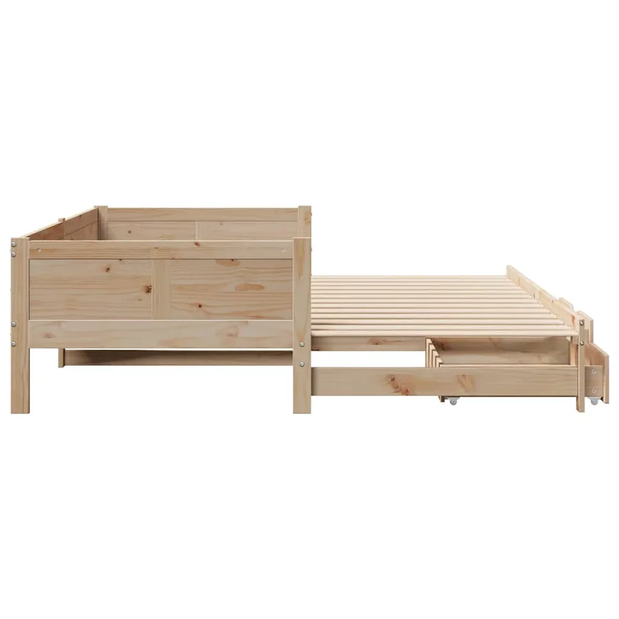 Lit de jour avec gigogne et tiroirs sans matelas 90x190 cm - 6
