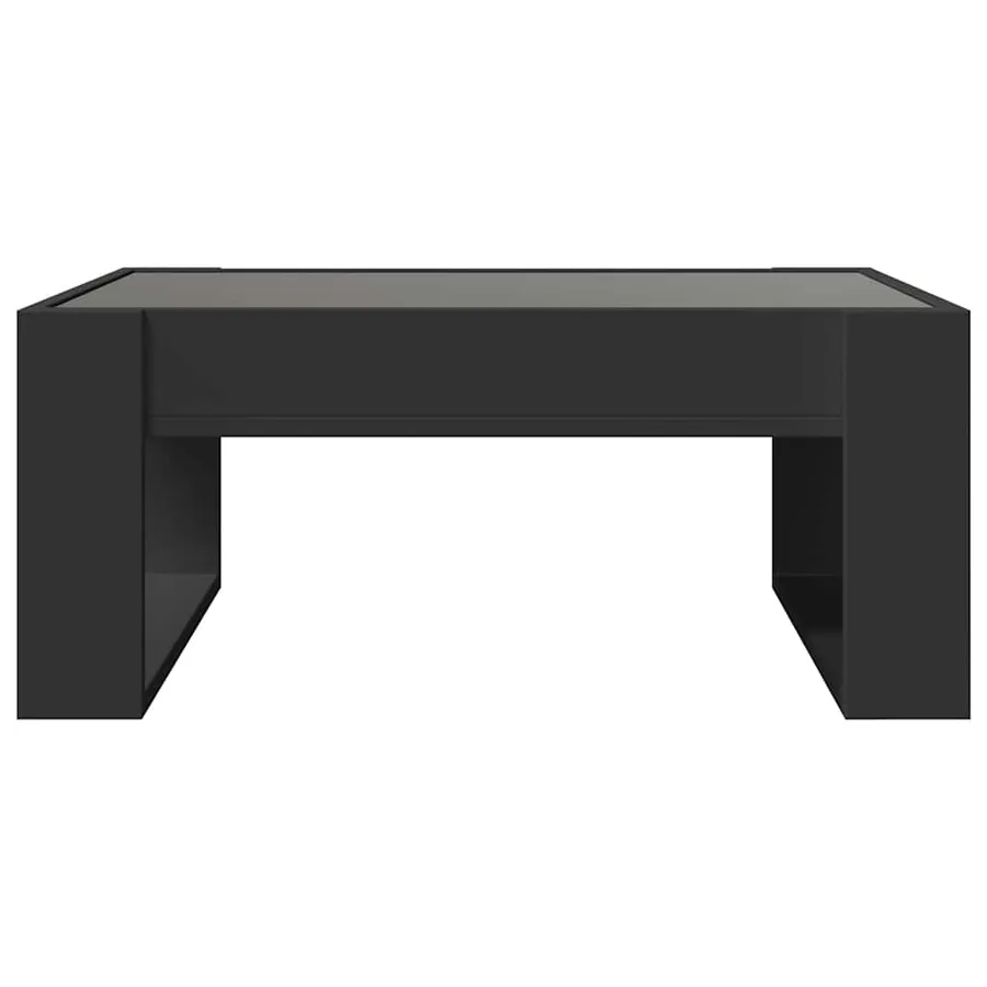Table basse avec LED infini noir 70x53x30 cm - 6