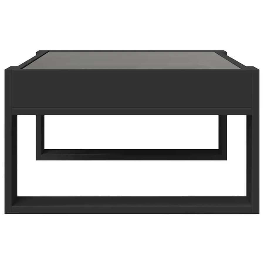 Table basse avec LED infini noir 70x53x30 cm - 7