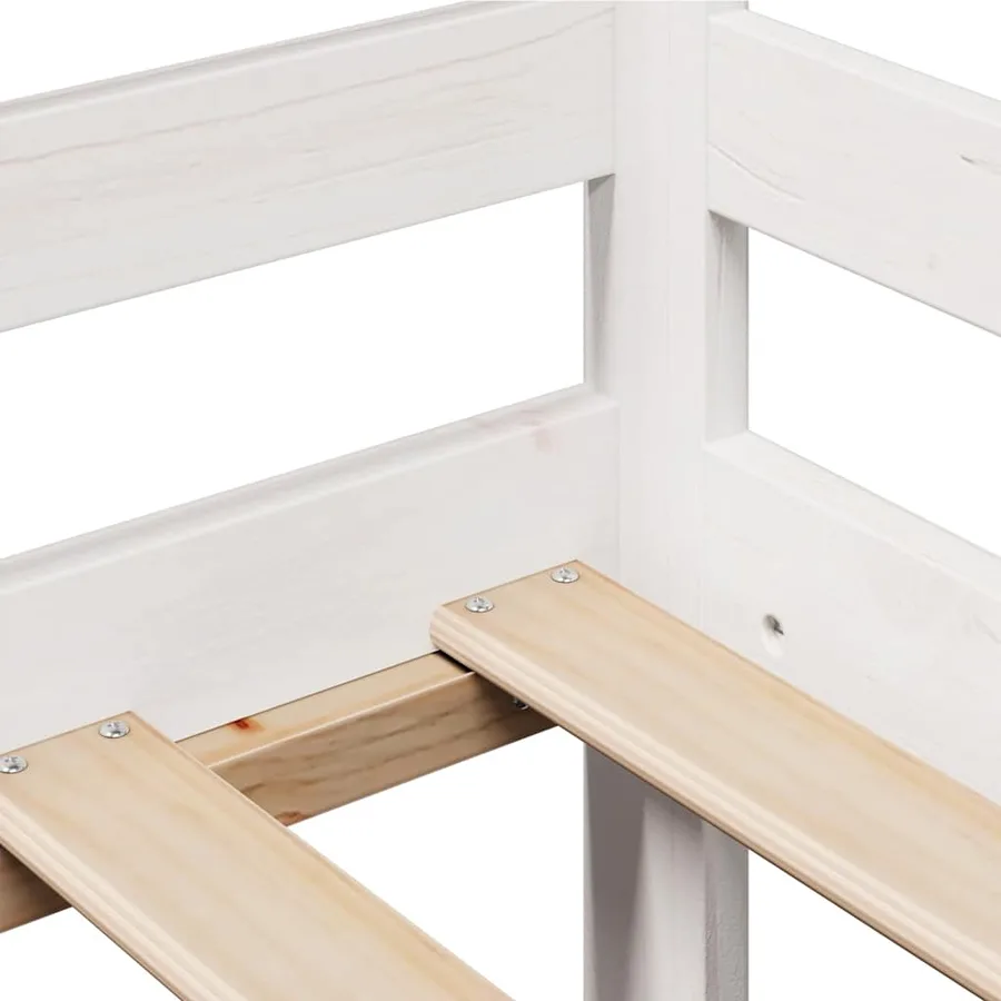 Lit de jour et tiroirs sans matelas blanc 90x200 cm bois massif - 10