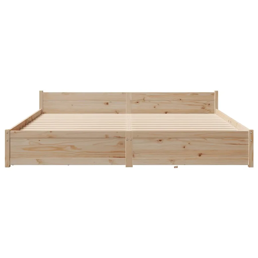 Cadre de lit sans matelas 180x200 cm bois massif de pin - 4