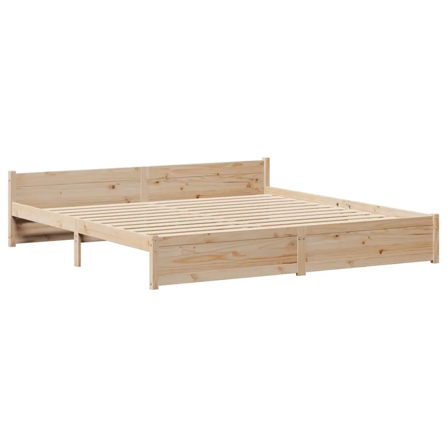 Cadre de lit sans matelas 180x200 cm bois massif de pin - 5