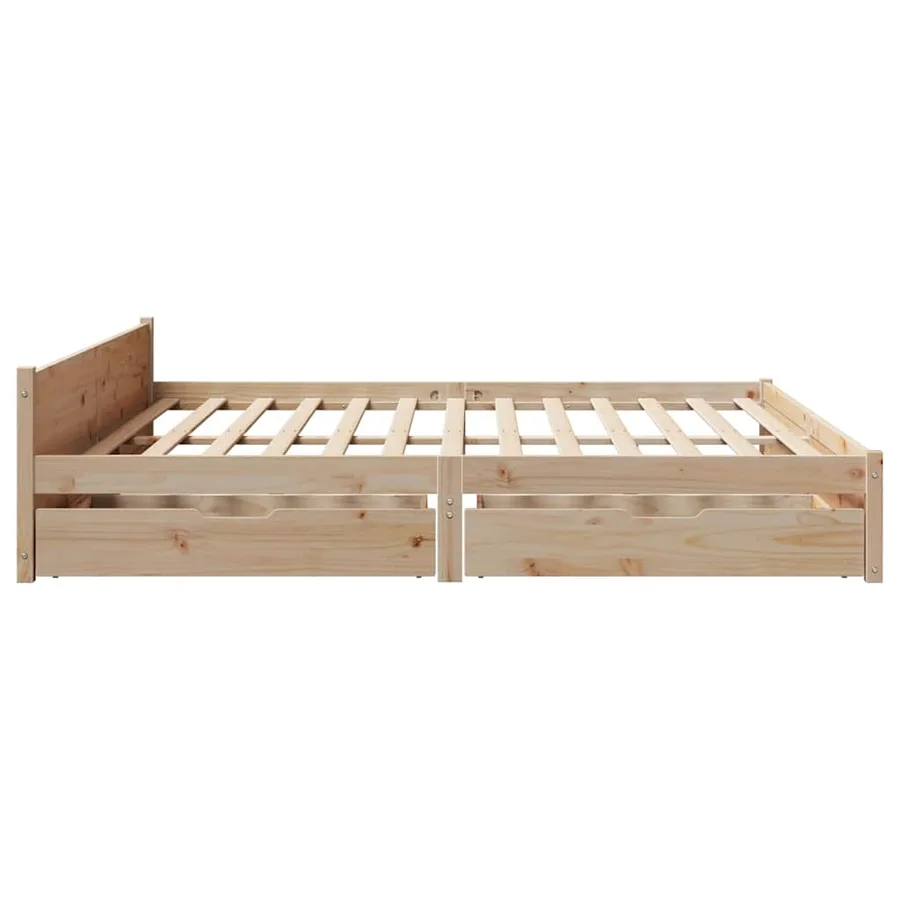 Cadre de lit sans matelas 180x200 cm bois massif de pin - 7