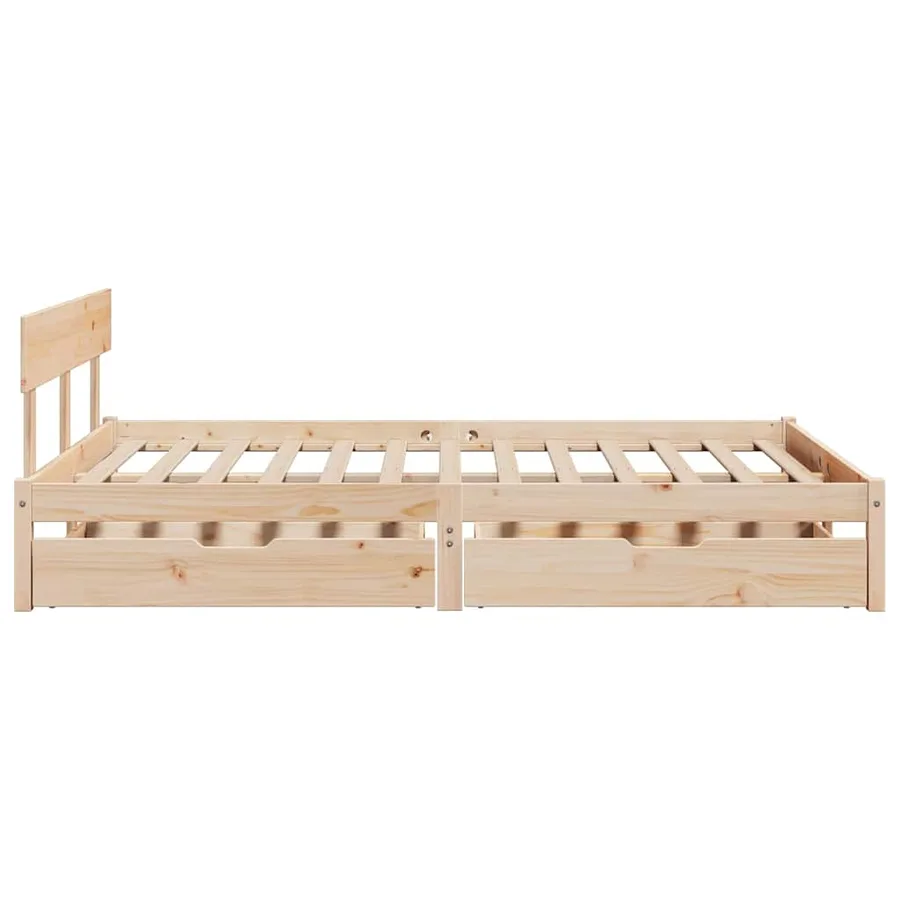 Cadre de lit sans matelas 120x200 cm bois de pin massif - 5