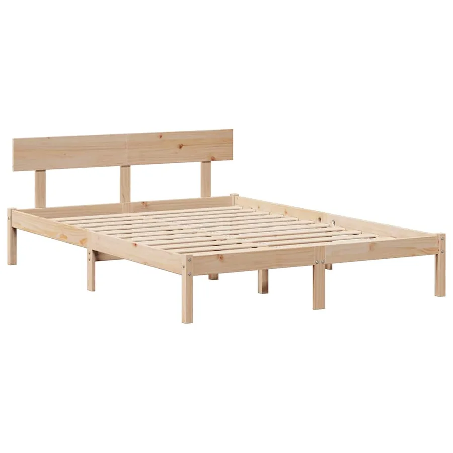 Cadre de lit sans matelas 120x200 cm bois de pin massif - 7