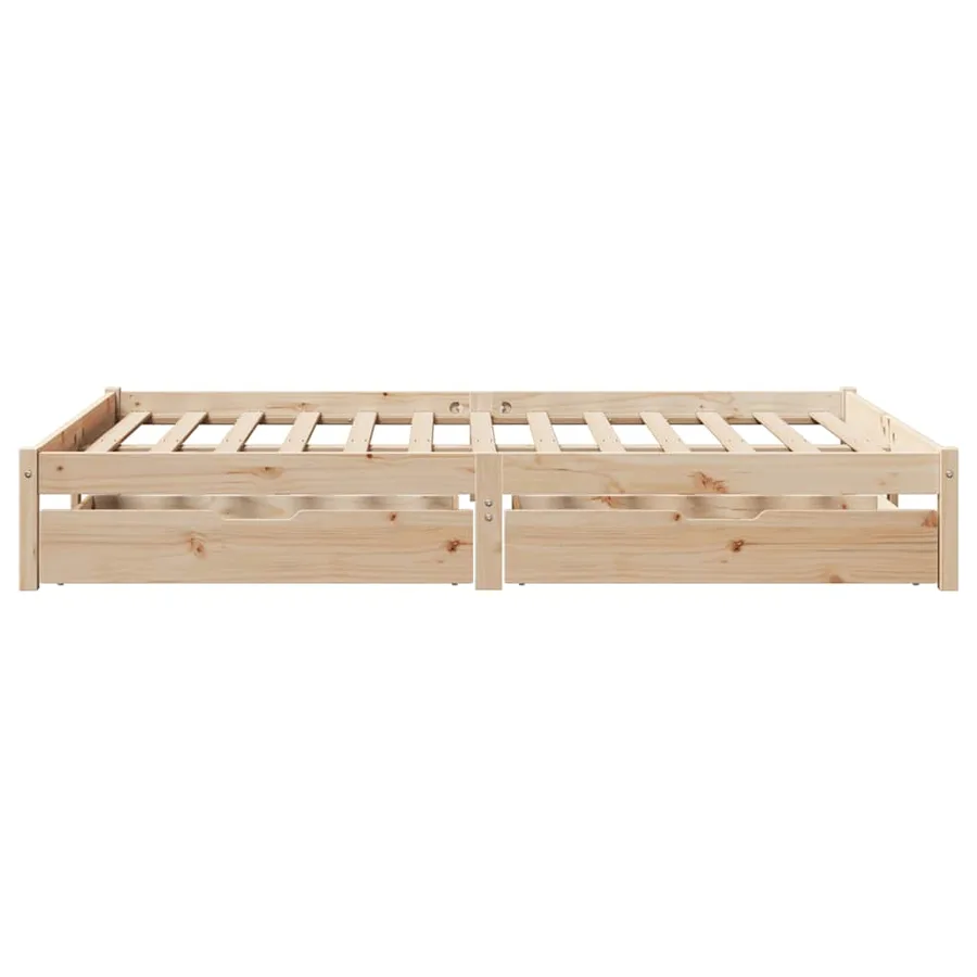 Cadre de lit sans matelas 140x200 cm bois massif de pin - 5