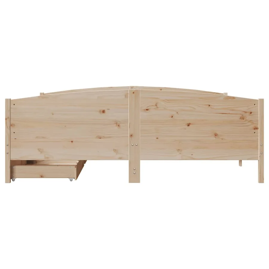 Cadre de lit sans matelas 180x200 cm bois massif de pin - 4