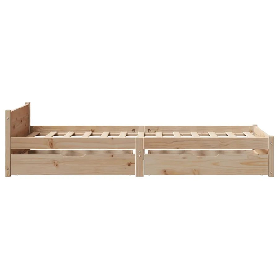 Cadre de lit sans matelas 90x200 cm bois de pin massif - 7
