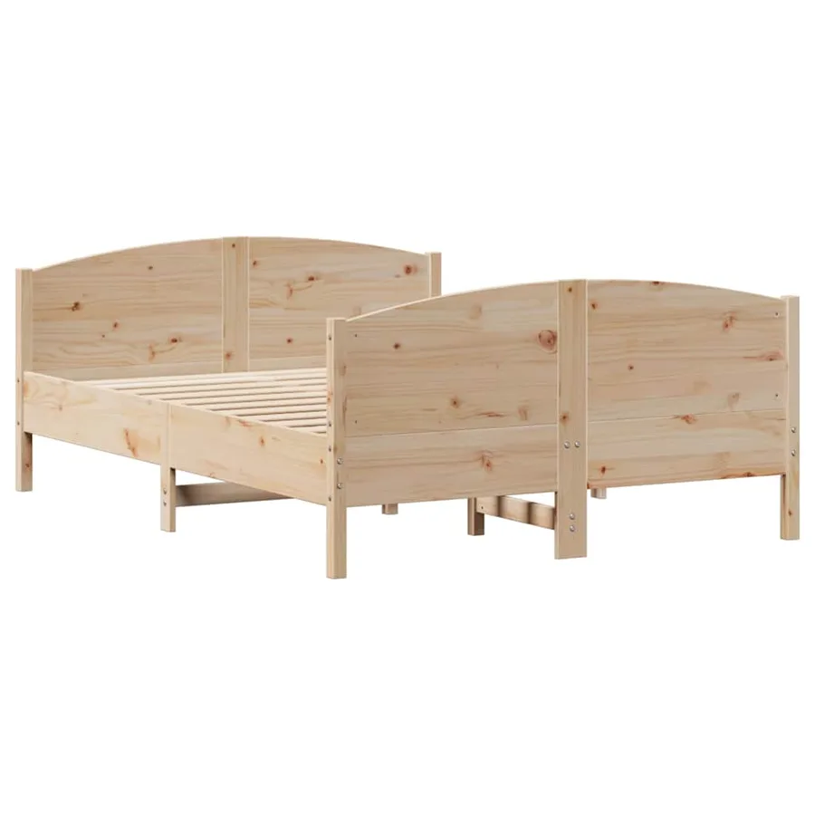 Cadre de lit sans matelas 150x200 cm bois de pin massif - 5