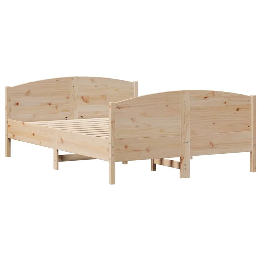 Cadre de lit sans matelas 150x200 cm bois de pin massif - 8