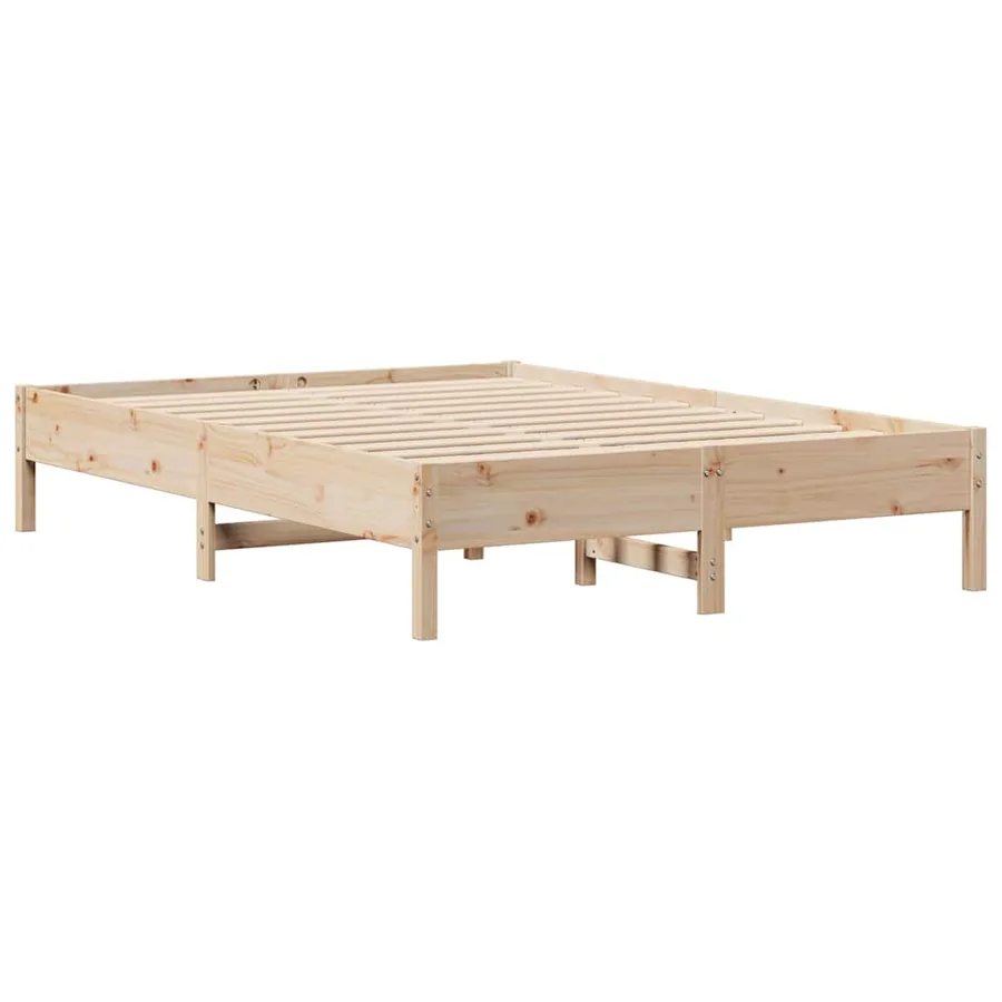 Cadre de lit sans matelas 150x200 cm bois de pin massif - 5