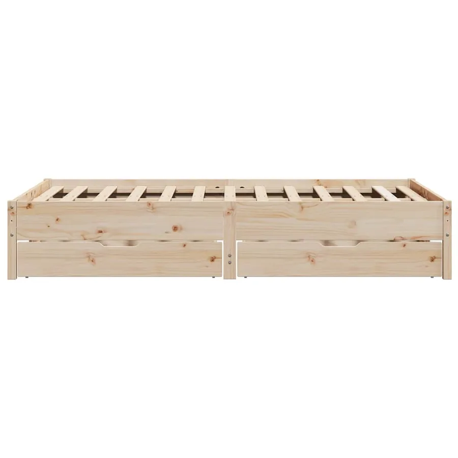 Cadre de lit sans matelas 150x200 cm bois de pin massif - 7