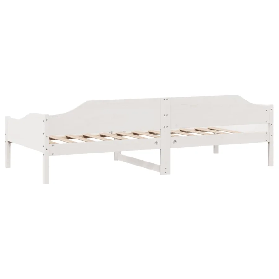 Cadre de lit sans matelas blanc 80x200 cm bois massif de pin - 7