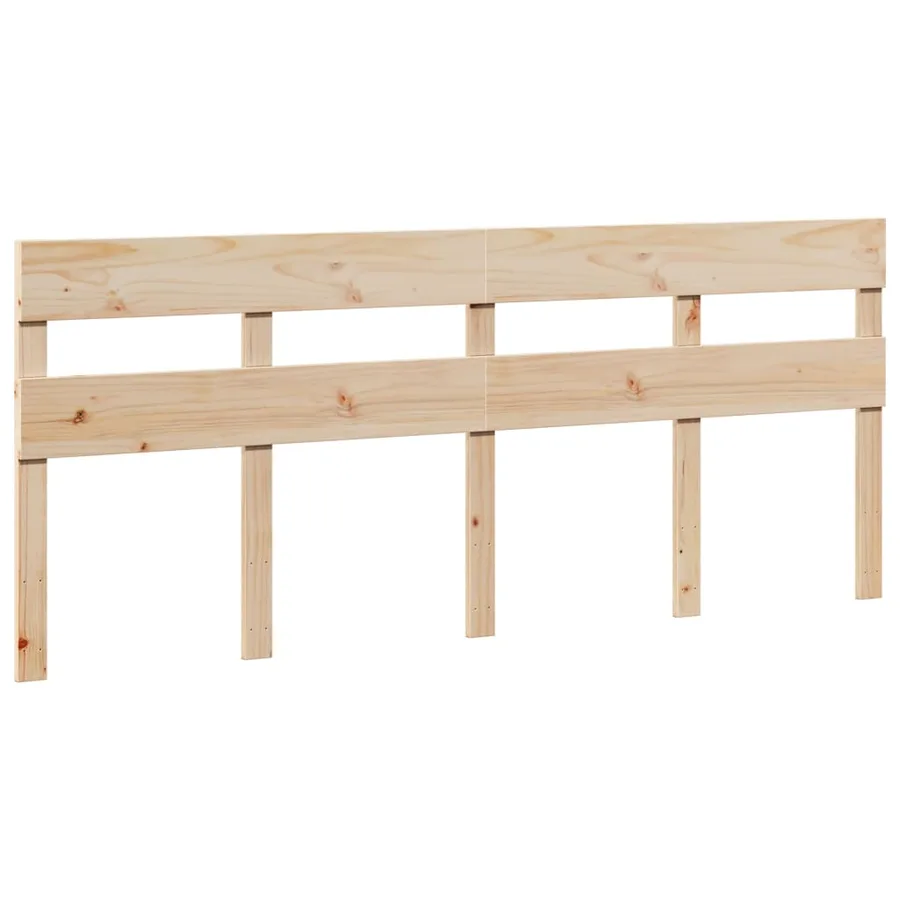 Cadre de lit sans matelas 200x200 cm bois massif de pin - 5