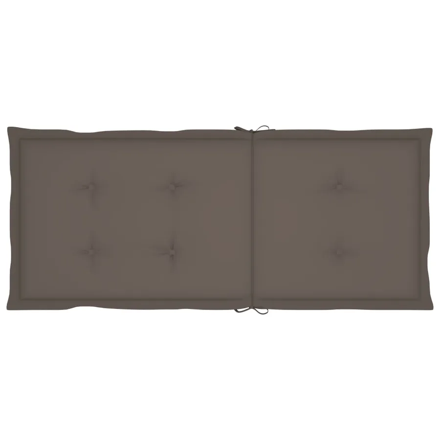 Chaises de jardin lot de 4 avec coussins taupe Bois teck solide - 8