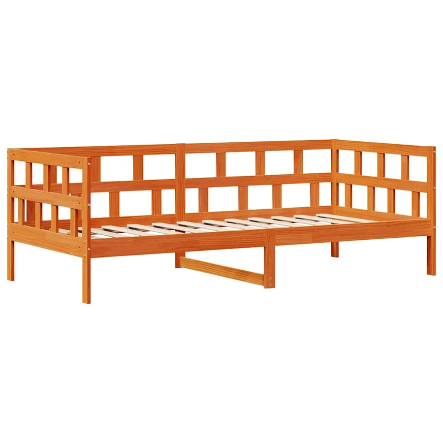 Lit de jour avec tiroirs sans matelas cire marron 90x200cm bois - 5