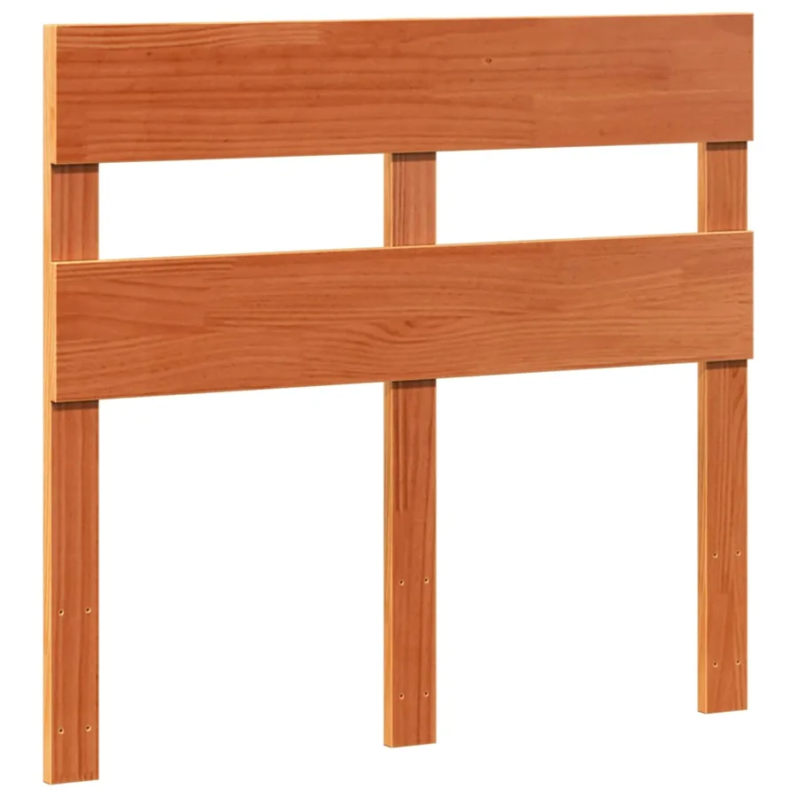 Cadre de lit sans matelas cire marron 75x190 cm bois pin massif - 6