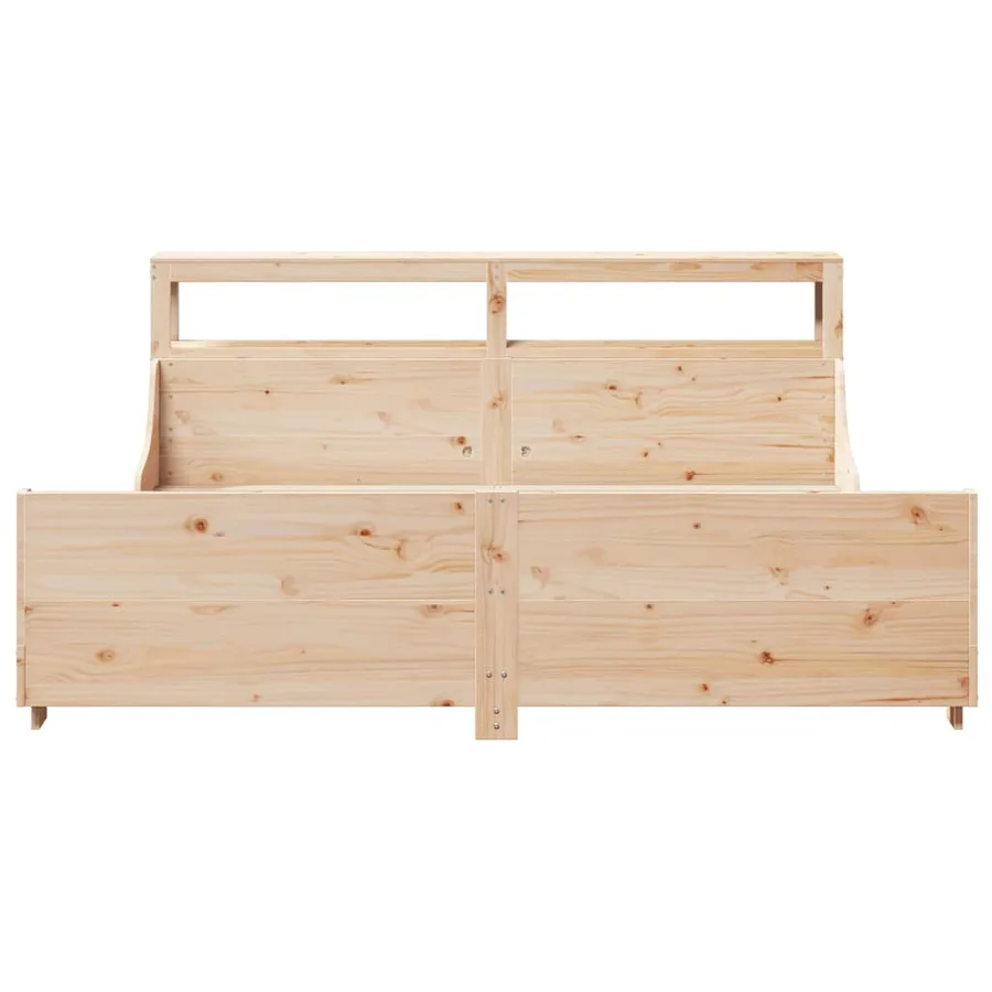 Cadre de lit sans matelas 200x200 cm bois massif de pin - 4