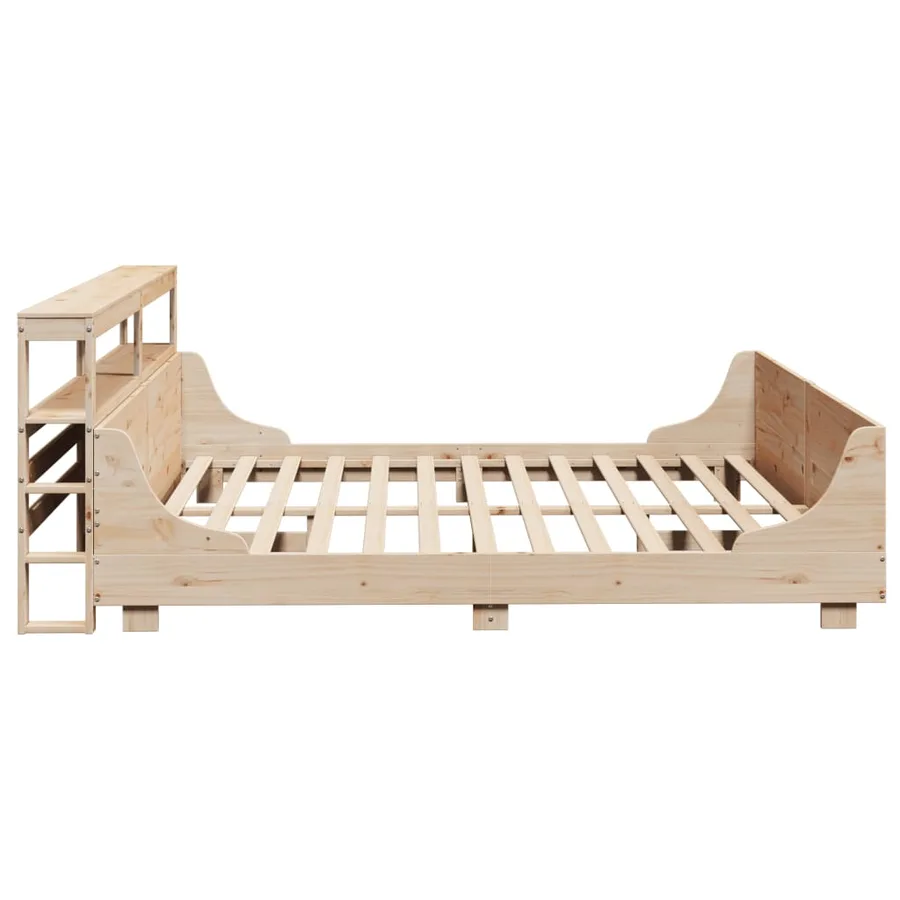 Cadre de lit sans matelas 200x200 cm bois massif de pin - 7