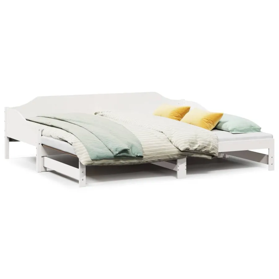 Lit de jour et lit gigogne sans matelas 90x200 cm bois massif - 2