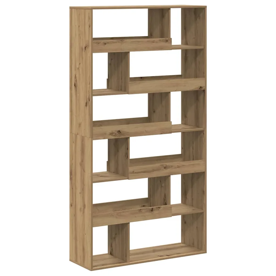Bibliothèque chêne artisanal 100x33x187,5 cm bois d'ingénierie - 5