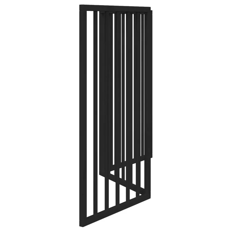 Barrière pour chien pliable 3 panneaux noir bois de peuplier - 5