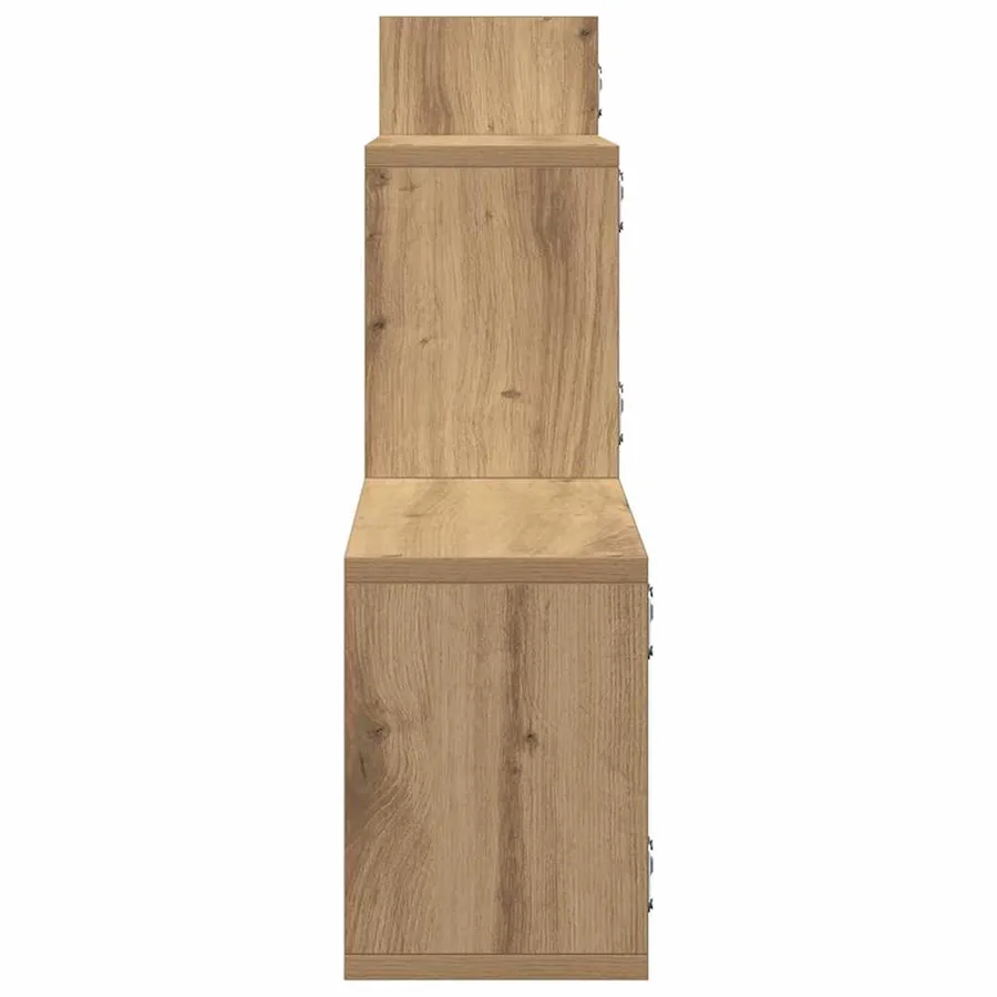 Étagère murale chêne artisanal 167,5x18x68 cm bois ingénierie - 5