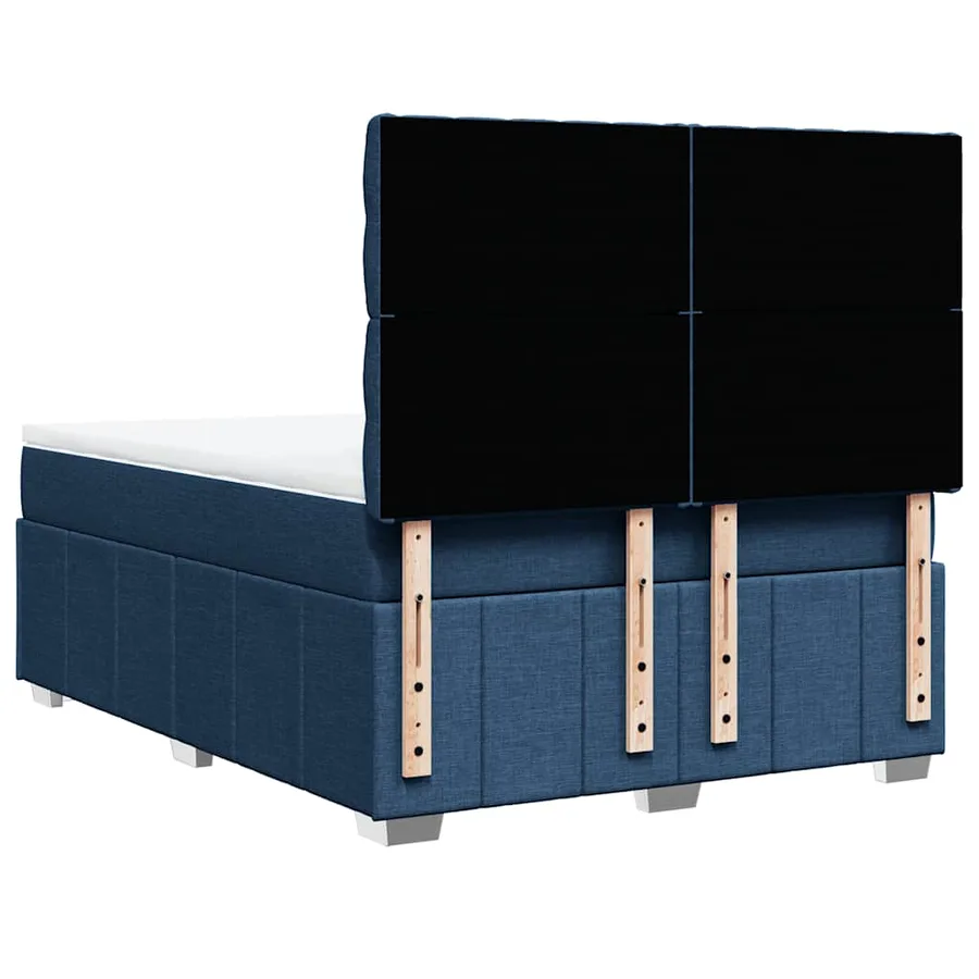 Sommier à lattes de lit avec matelas Bleu 140x190 cm Tissu - 8