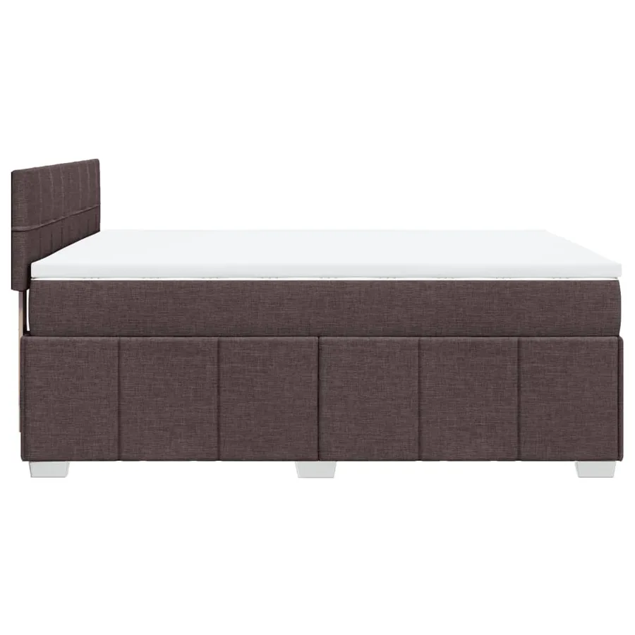 Sommier à lattes de lit avec matelas Marron foncé 140x200 cm - 7