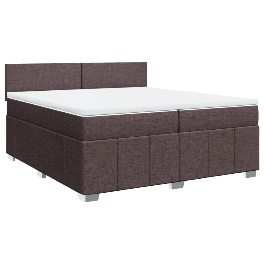 Sommier à lattes de lit avec matelas Marron foncé 200x200 cm - 3