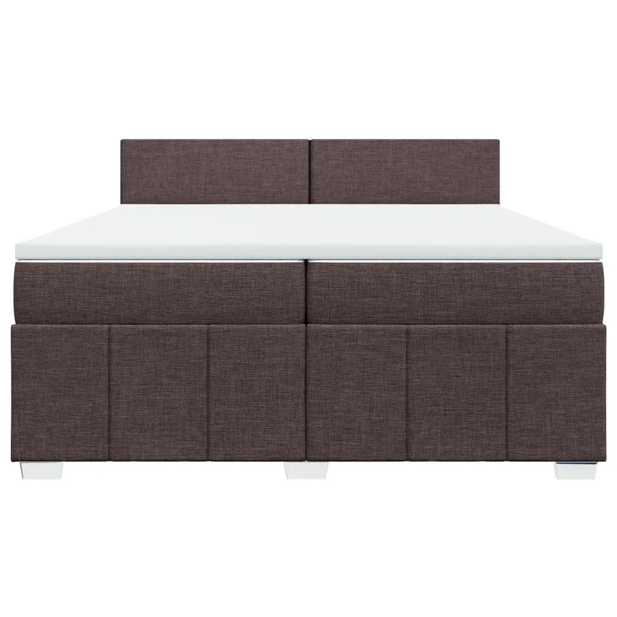 Sommier à lattes de lit avec matelas Marron foncé 200x200 cm - 6