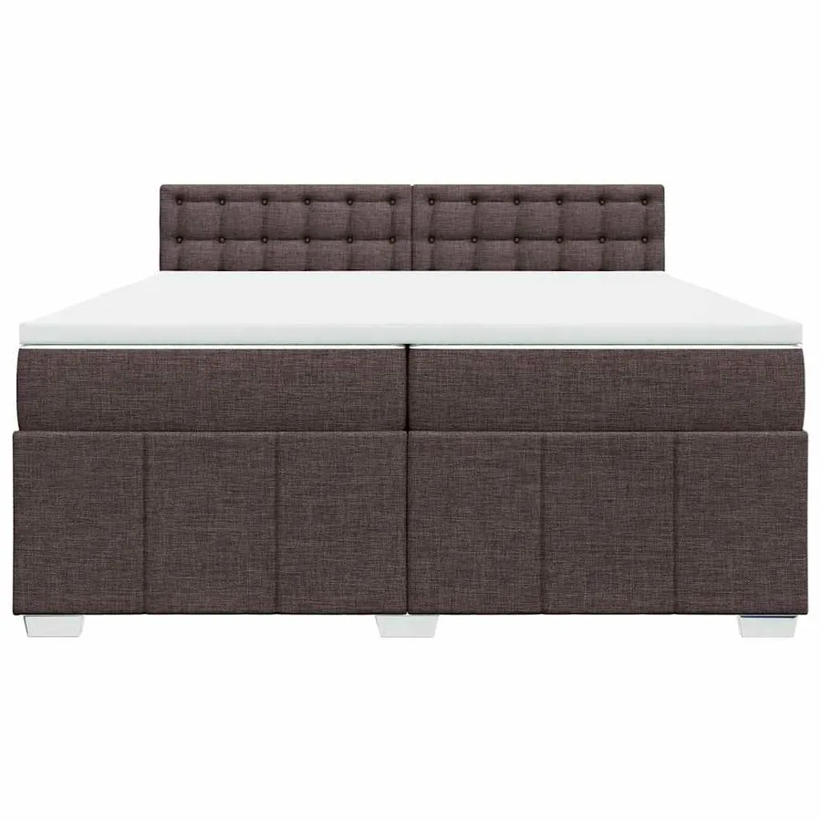Sommier à lattes de lit avec matelas Marron foncé 200x200 cm - 4
