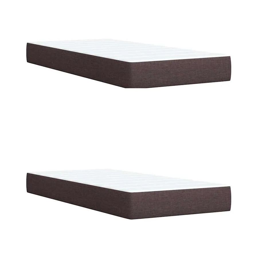 Sommier à lattes de lit avec matelas Marron foncé 200x200 cm - 9