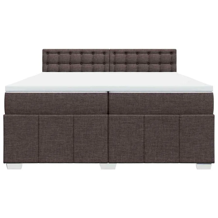 Sommier à lattes de lit avec matelas Marron foncé 200x200 cm - 6