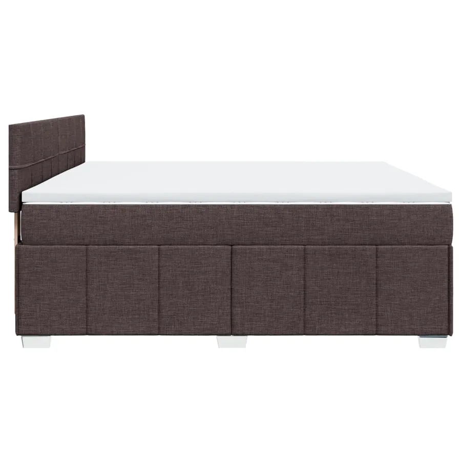 Sommier à lattes de lit avec matelas Marron foncé 200x200 cm - 7