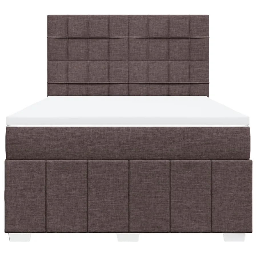 Sommier à lattes de lit avec matelas Marron foncé 140x200 cm - 4
