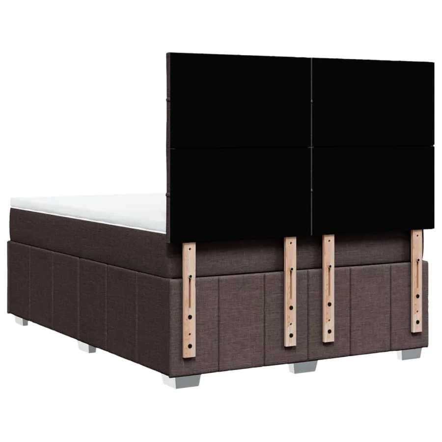 Sommier à lattes de lit avec matelas Marron foncé 140x200 cm - 6