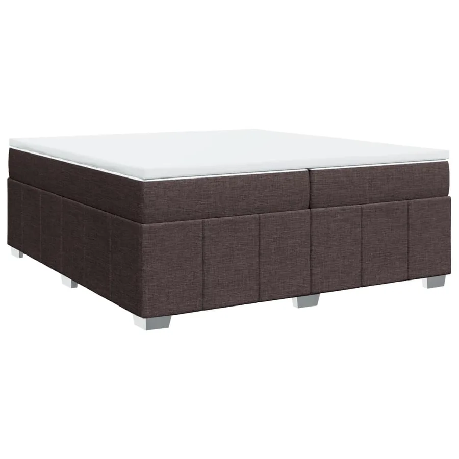 Sommier à lattes de lit avec matelas Marron foncé 200x200 cm - 2