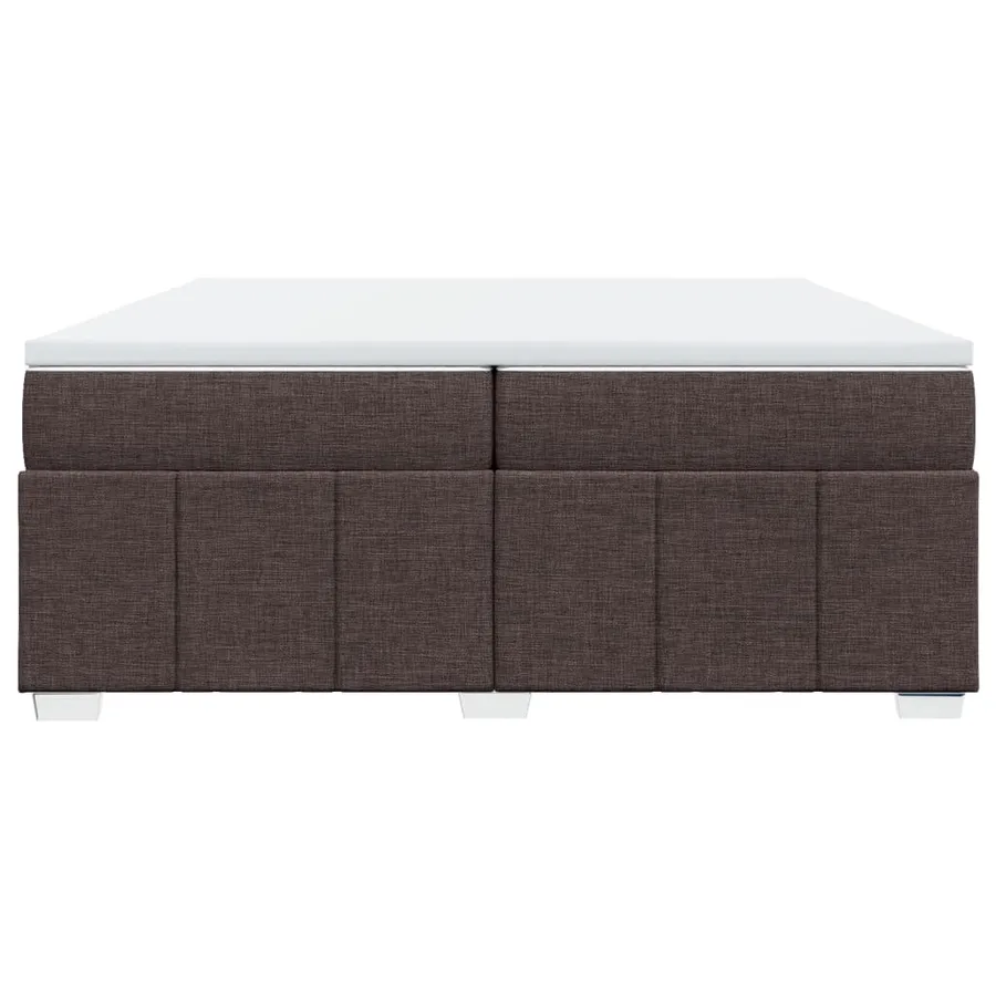 Sommier à lattes de lit avec matelas Marron foncé 200x200 cm - 4