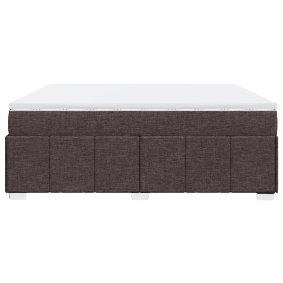 Sommier à lattes de lit avec matelas Marron foncé 200x200 cm - 8