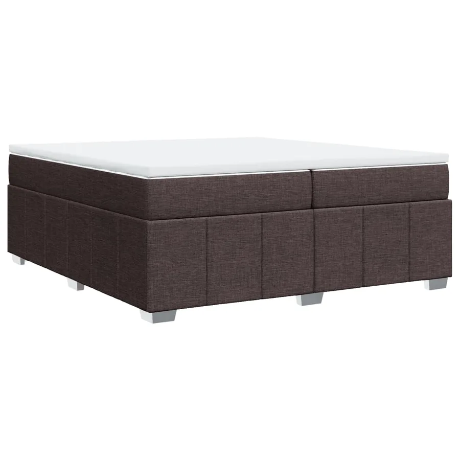 Sommier à lattes de lit avec matelas Marron foncé 200x200 cm - 9