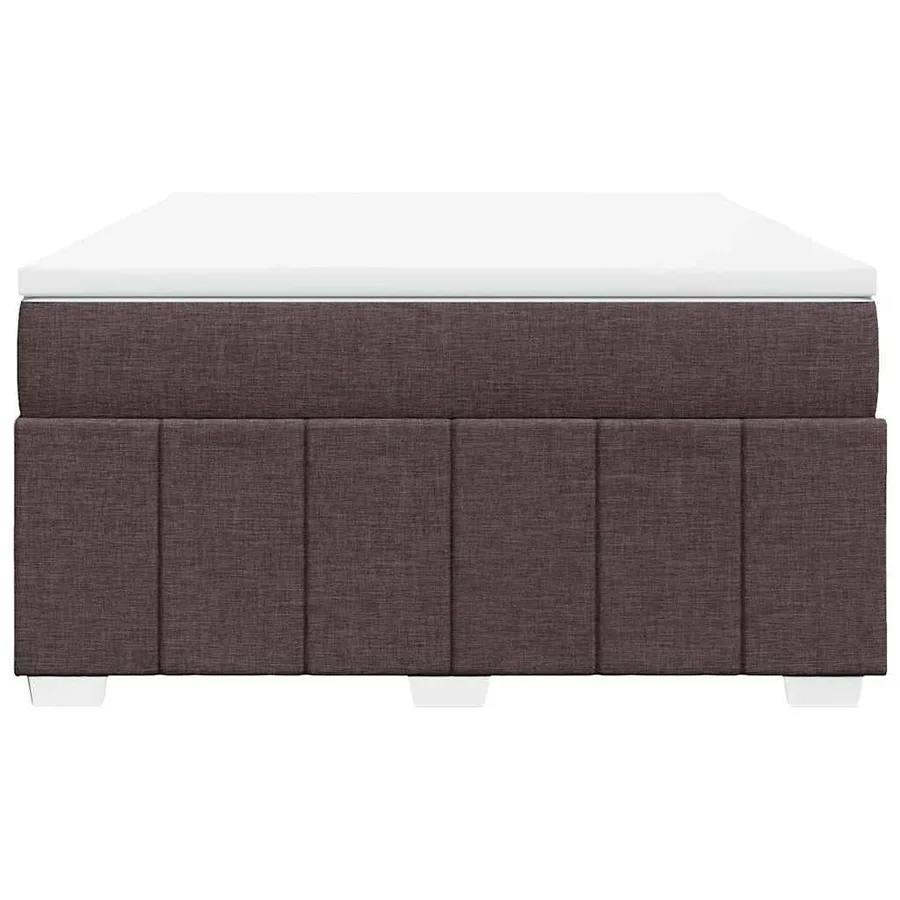 Sommier à lattes de lit avec matelas Marron foncé 140x190 cm - 4