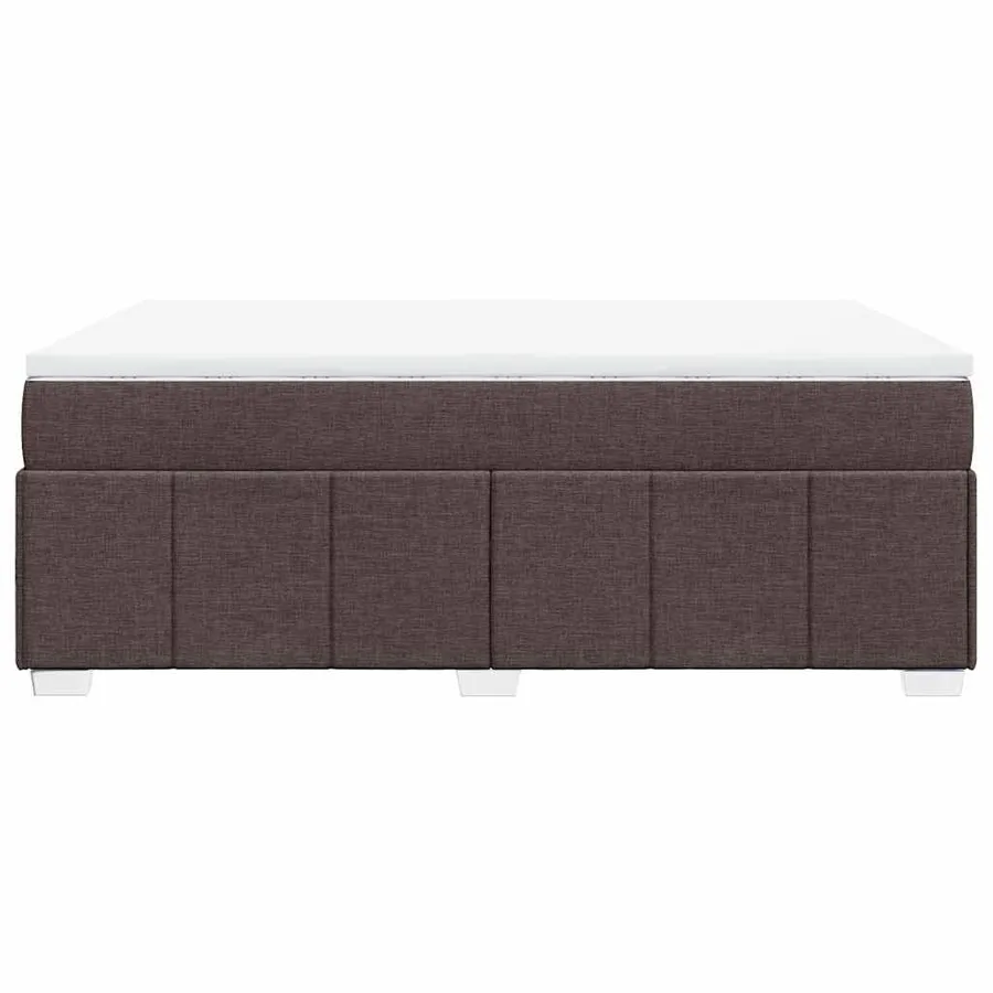 Sommier à lattes de lit avec matelas Marron foncé 140x190 cm - 8