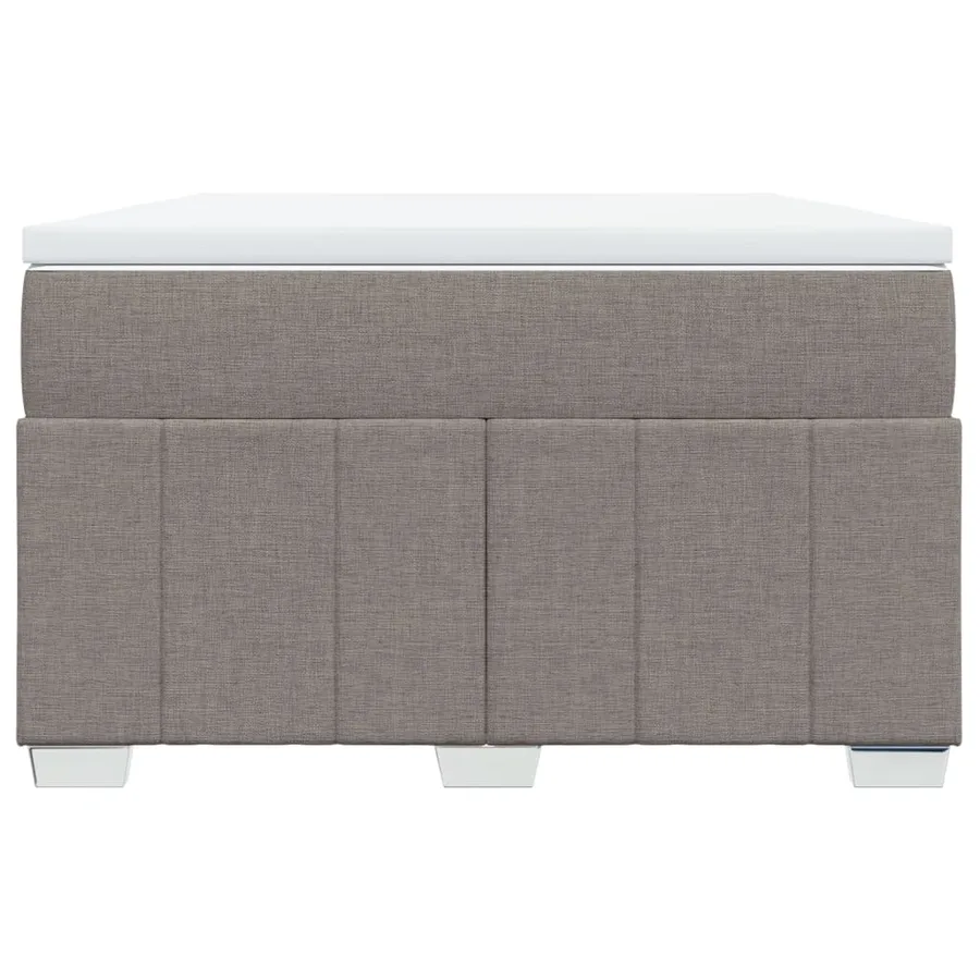 Sommier à lattes de lit avec matelas Taupe 120x200 cm Tissu - 4