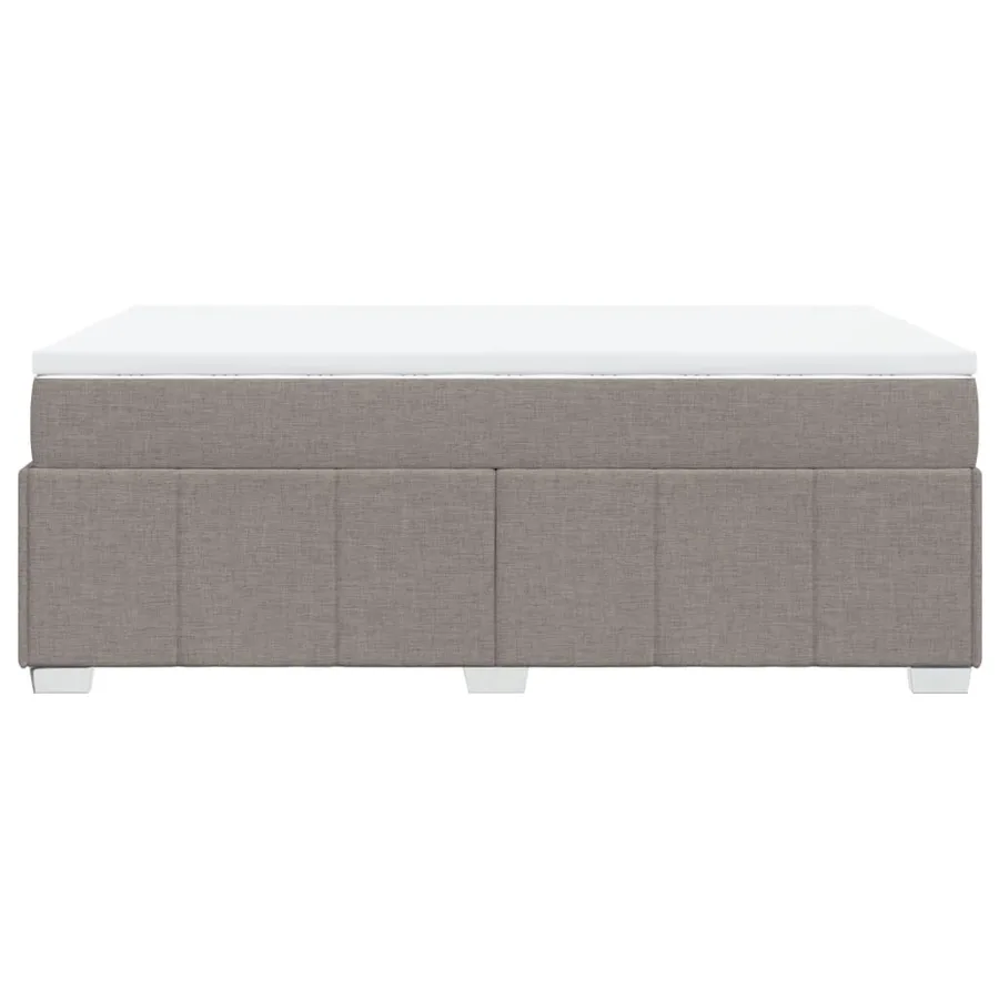 Sommier à lattes de lit avec matelas Taupe 120x200 cm Tissu - 8