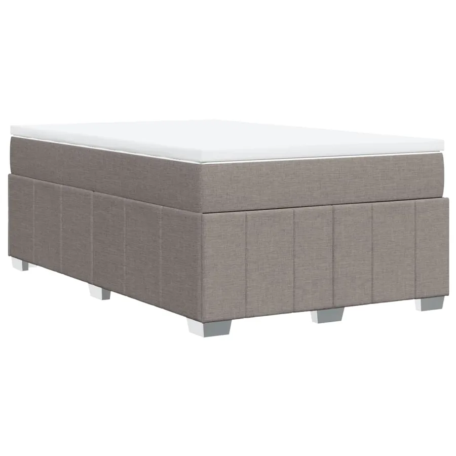 Sommier à lattes de lit avec matelas Taupe 120x200 cm Tissu - 9