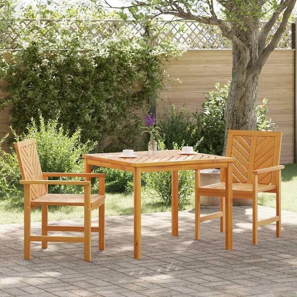Ensemble de salle à manger pour jardin 3 pc Marron