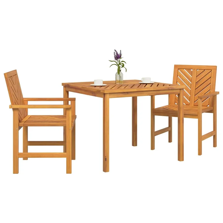 Ensemble de salle à manger pour jardin 3 pc Marron - 3
